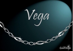 Vega - náramek rhodium